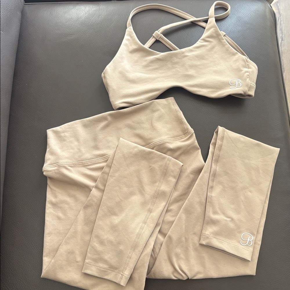 Bombshell Sportswear Tan Activewear Set